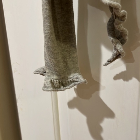 Y2K cropped tie cardigan with ruffles at edges and sleeves - Picture 2 of 5